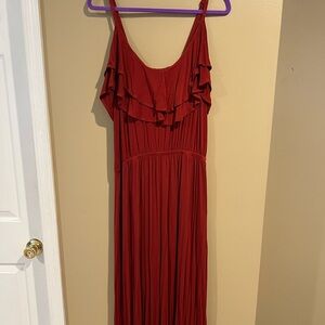 Copper Ruffle Top Maxi